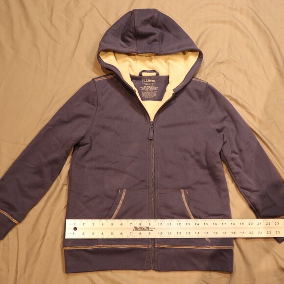 L.L.Bean Boys Full Zip Hoodie – Blue – Size M (10–12) - Picture 4 of 9